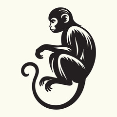Monkey silhouette vector illustration design