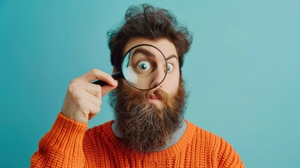 The man with magnifying glass