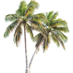 Palm trees isolated.