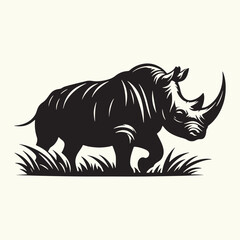 Rhinoceros silhouette vector illustration design