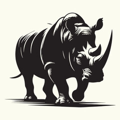 Rhinoceros silhouette vector illustration design