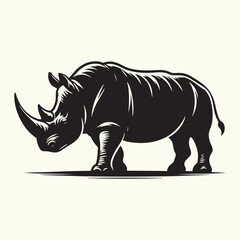 Rhinoceros silhouette vector illustration design