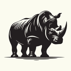 Rhinoceros silhouette vector illustration design