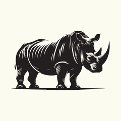 Rhinoceros silhouette vector illustration design