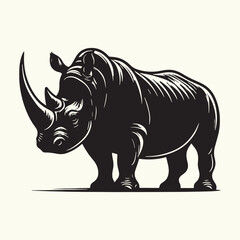 Rhinoceros silhouette vector illustration design