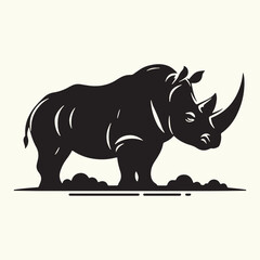 Rhinoceros silhouette vector illustration design