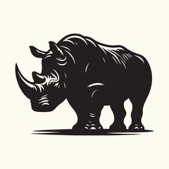 Rhinoceros silhouette vector illustration design