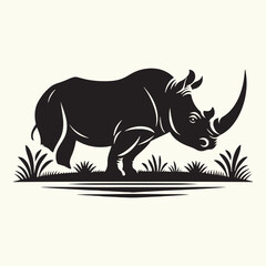Rhinoceros silhouette vector illustration design