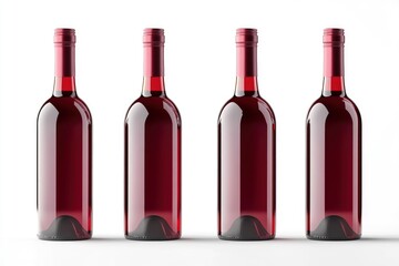 Wine bottle. set. isolated on the white background. Mockup with generative ai