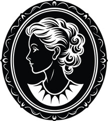 cameo silhouette , cameo woman silhouette