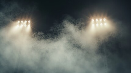 Stadium Lights and Smoke