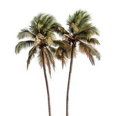 Obraz premium Coconut trees isolated.