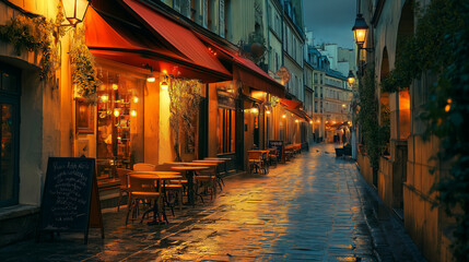 Fototapeta premium street in the old town in night