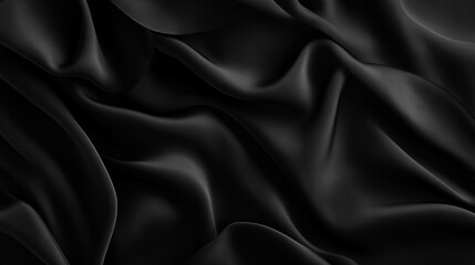 Obraz premium Soft black fabric draping gracefully in natural light