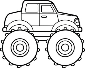 monster truck coloring page