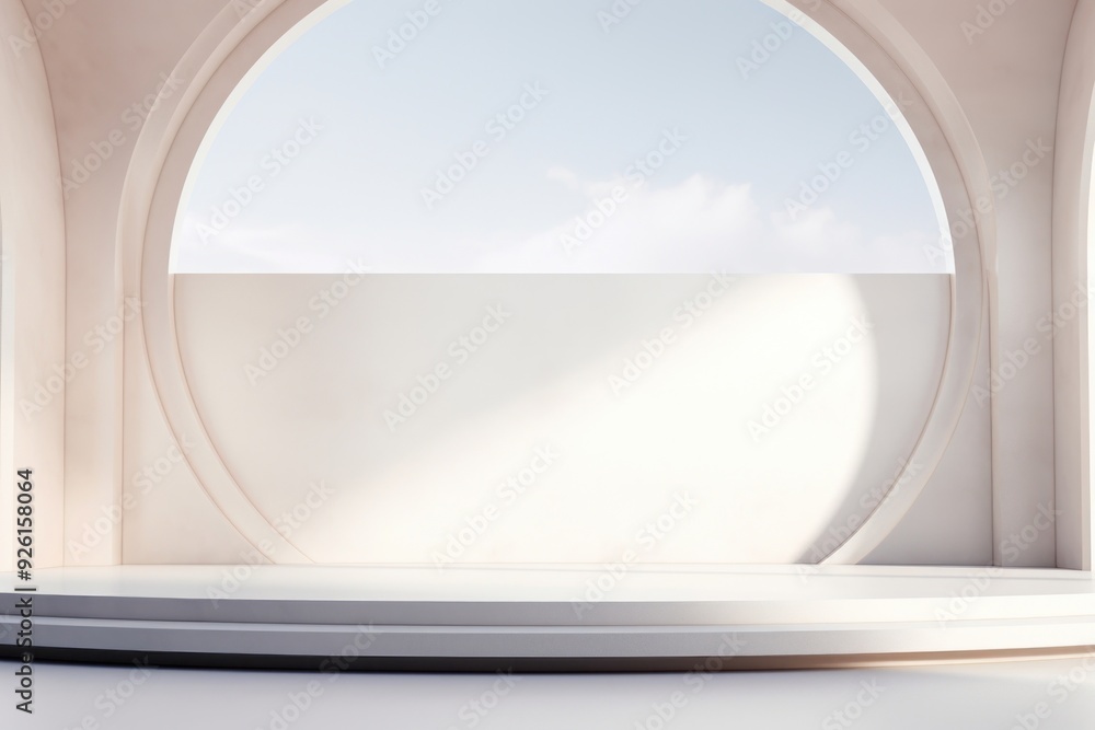 Poster geometric and white architecture window windowsill.