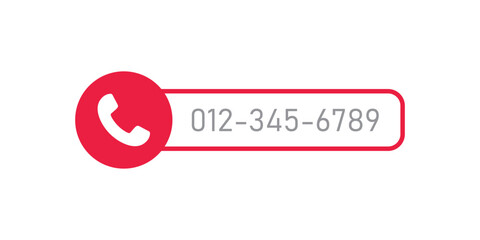 Call us button icon in flat style. Phone number place vector illustration on isolated background. Telephone interface sign business concept.