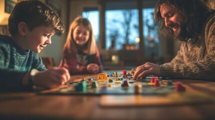 Fototapeta premium Family Game Night
