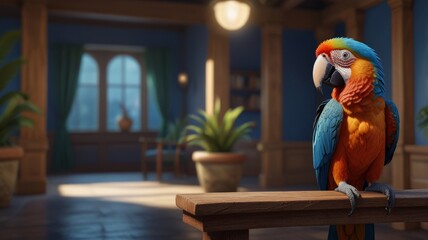 blue and yellow macaw ara