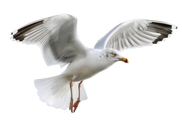 Fototapeta premium seagull white background isolated