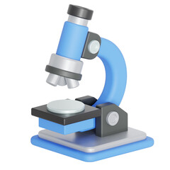 3D Icon of Microscope