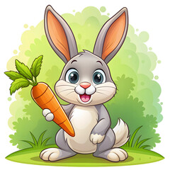 Happy Carrot Bunny png