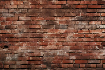 Obraz premium Processed collage of obsolete red brock masonry wall texture. Background for banner, backdrop