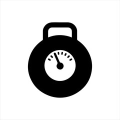 Weight scale icon silhouette vector illustration design on white background.