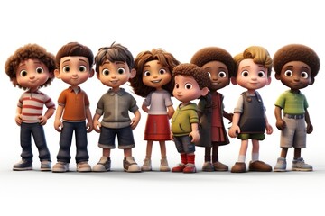 Cartoon doll toy togetherness.