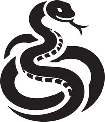 Snake silhouette icon, snake vector silhouette Black and White