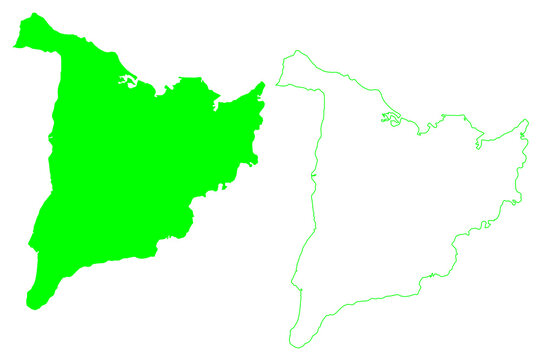 Panay island (Southeast Asia, Republic of the Philippines, Visayan Islands or archipelago) map vector illustration, scribble sketch Panay map