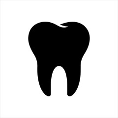 Human teeth silhouette vector illustration design on white background.