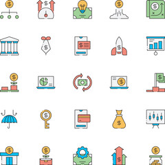 Financial Strategy Icon Set