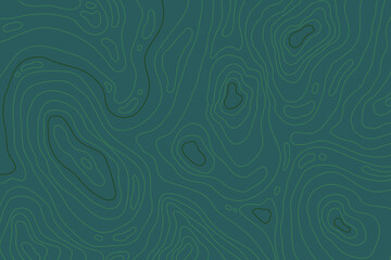 Topographic map with mountain relief, contur abstract wavy lines, top view land © Desenarrt