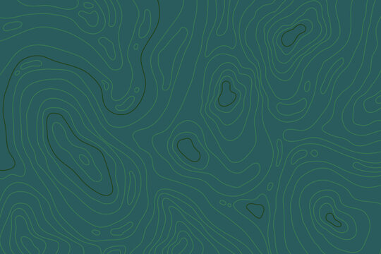 Topographic map with mountain relief, contur abstract wavy lines, top view land