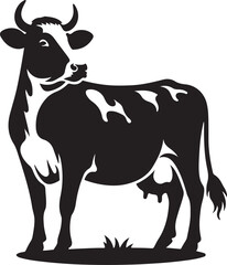 Cow silhouette vector eps