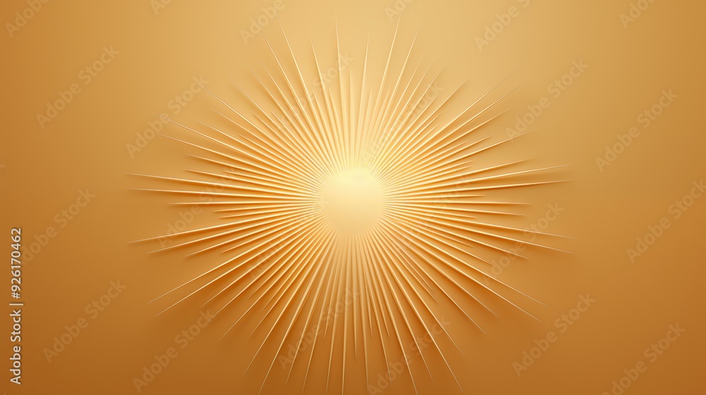 Poster minimalistic sun illustration. a radiant sunburst design with sharp rays emanating from a central po