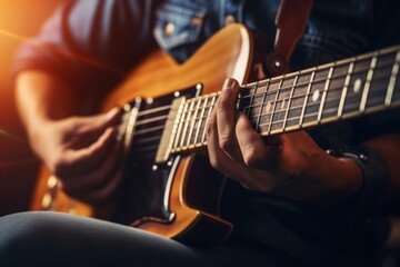 Musician recreation guitarist performer.