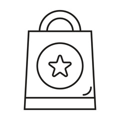 paper bag icon vector on white background
