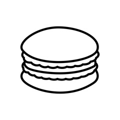 macaron icon vector in line style