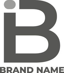iB letter monogram logo design