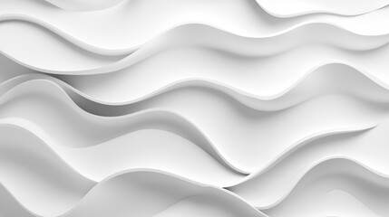 Fototapeta premium Textured white waves on a smooth surface in a minimalist design