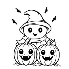 Halloween Coloring Page For kids and adults