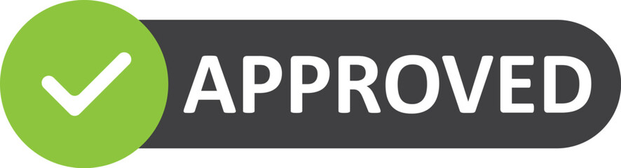 Approved tag isolated design.