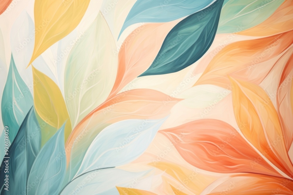 Poster Leaves backgrounds abstract painting.