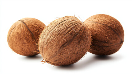 Coconuts isolated on white background