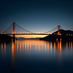 Fototapeta premium Ultra-realistic photo of the Golden Gate Bridge --v 6.0 --s 750.
