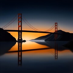 Fototapeta premium Ultra-realistic photo of the Golden Gate Bridge --v 6.0 --s 750.