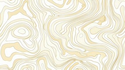 Abstract seamless pattern with wavy, beige lines creating a topographic texture. Ideal for modern home decor and wallpapers.