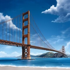 Obraz premium Ultra-realistic photo of the Golden Gate Bridge --v 6.0 --s 750.